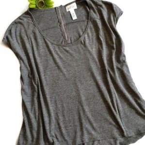 Just Be Gray Hi-Low Top w/Back Zipper sz.1X #249